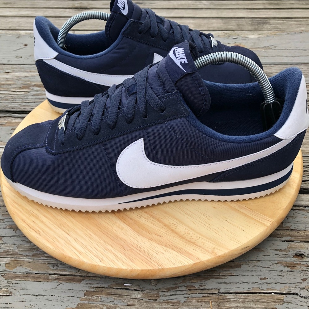 Nike Cortez Basic Nylon Obsidian Blue Mens 11 US Navy 819720-411 Rare Streetwear - Picture 3 of 13